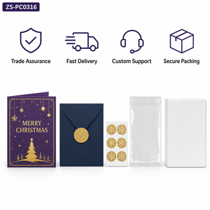 Ensemble de cartes de Noël 3D pop-up au design original ZS-PC0316, sapin de Noël, bonhomme de neige, Père Noël, pain d'épices, découpe au laser - Product Image 6
