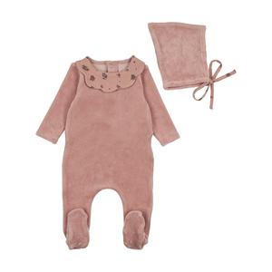 <span class=keywords><strong>Pijama</strong></span> de Primavera/Otoño Personalizado para Bebés, Mono de Terciopelo con Estampado Floral, Suave y Transpirable, Mameluco para Recién Nacidos con Gorro - Product Image 1