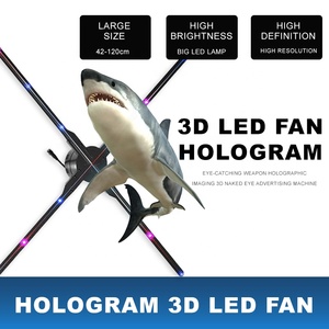 Hot 3D Led Displayer Wifi 65cm 1x3 2x3 3x3 Robot Altura humana Holo Ventilador de holograma de pared de Video sincronizado - Product Image 3