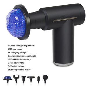 Pistola de Fascia para Fitness, pistola de descarga eléctrica, masajeador relajante muscular, pistola de masaje de vibración pequeña con cabezal de masaje frío y caliente - Product Image 6