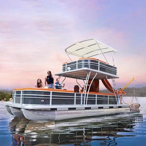 Customized Pontoon boats prices family pontoon boat 30 person ponton boats floating pontoon for sale