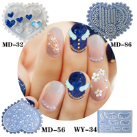 Moule à ongles 3D en silicone YS Tulip Sea Shell Rabbit Goldfish Starfish pour décorations d'ongles DIY, accessoires d'art de manucure
