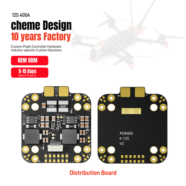 Aocoda-RC PDB400 V2 12S Distribution Board 400A PDB for RC Quadcopter Fixed Wing Ammeter FPV Racing Drone Accessories