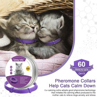 Collier apaisant pour animaux de compagnie, imperméable, anti-stress et anti-anxiété, collier aux phéromones pour chats et chiens, pour réduire les comportements indésirables