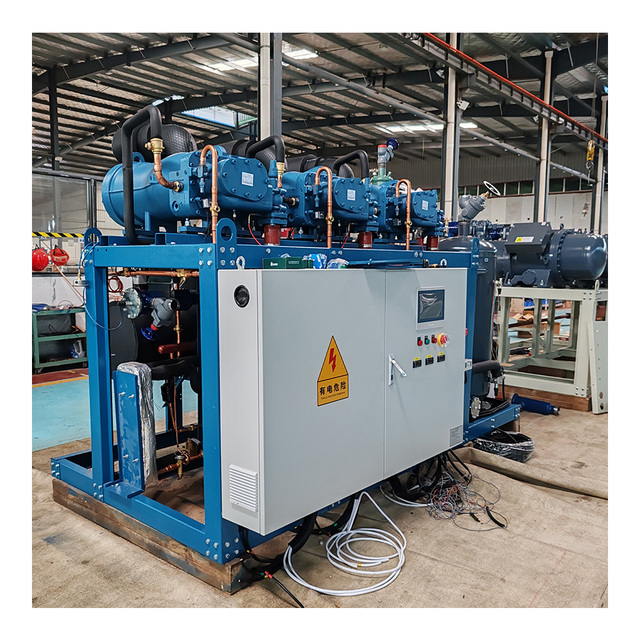 Large Scale Cold Room Screw Condensing Unit with Electric Control Panel for Cold Storage Project R134a / R404A / R507