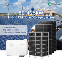 Sistema de Almacenamiento de Energía Industrial Solis de 80Kw, 125Kw, 100Kw, Sistema Completo de Energía Solar con Batería