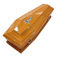 Ataúd Ecológico de Madera Maciza Estilo Europeo, Personalizable, Fábrica China OEM, Ataúd Funerario al por Mayor