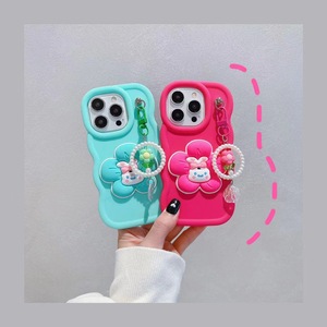 Baili เคสป้องกันโทรศัพท์มือถือขอบคลื่นสีมาการองสำหรับ OPPO A7 <span class=keywords><strong>RENO5</strong></span> realme C55 C53พร้อมเครื่องประดับจี้ดอกไม้ - Product Image 4