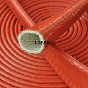 Manchon en fibre de verre recouvert de caoutchouc silicone résistant au feu pour câbles - Product Image 2