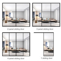 Porte coulissante extérieure en aluminium HANGXING à double vitrage trempé, à économie d'énergie, insonorisée, pour hôtel