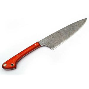 High Quality Damascus Steel Chef Knife with Natural <b>Wooden</b> Handle for Precision <b>Slicing</b> Professional Damascus Steel Chef Knife - Product Image 2