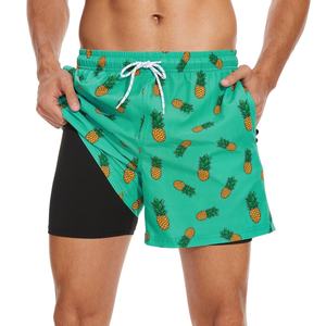 Traje de Baño Deportivo para Hombre con Logotipo Personalizado, Shorts de Baño Transpirables con Malla y Estampado de Leopardo, Bikini para Hombre Adulto - Product Image 1