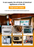 Batterie au lithium LiFePO4 portable pour stockage d'énergie solaire 14,8 V 1000 W 2000 W, capacité personnalisable, onde sinusoïdale pure AC/DC