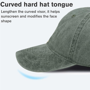 Paquete de 3 gorras de béisbol unisex de algodón lavado vintage, sombrero clásico para papá con ala curva de sarga de perfil bajo ajustable para hombres y mujeres - Product Image 4
