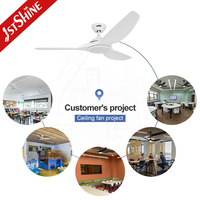 Ventilateur de plafond intelligent 1stshine avec lames ABS, télécommande, design moderne, efficace, avec lumière LED, directement de l'usine