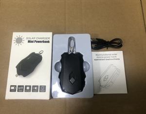 휴대용 키체인 미니 태양열 충전기 1500mAh C 타입 미니 휴대폰 배터리 팩 고속 충전 백업 비상 태양열 PowerBank - Product Image 1