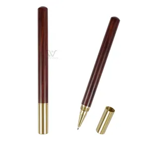 Handmade Diy Wooden Crafts Copper Pens Antique Natural Walnut Maple Wood Turning Pen Kits Gold Exotic Wood Brass Pen