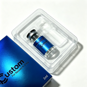 Emballage <span class=keywords><strong>de</strong></span> médicaments personnalisé avec logo, matériaux recyclés, étanche, étiquette holographique, boîte <span class=keywords><strong>de</strong></span> peptides 3ml 10ml, 1 paquet 2 flacons avec plateau en plastique - Product Image 2