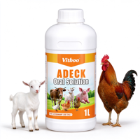 Vitboo Chine fournit du liquide oral de vitamines ADECK, additif alimentaire pour animaux, A D3 E C K pour la croissance du bétail