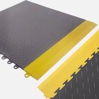 Tapete de Piso de PVC Resistente, Industrial, Encastrable, Antideslizante e Impermeable para Interiores, Talleres, Garajes, Sótanos, Gimnasios y Exteriores