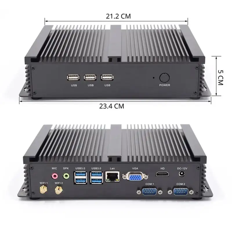 Sistem operasi Linux Port USB, PC Mini Intel Core i7 10510U/i7 1165G7/i7 1255U CPU RJ45 Lan Com VGA HD