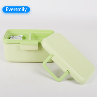 Boîte à lunch en fibre de bambou et plastique à double niveau avec 3 compartiments, 0,8 L, compatible micro-ondes, série Live, accessoires de cuisine personnalisés