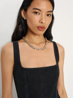 Robe longue décontractée d'été en jean noir pour femme, col carré, sans manches, respirante, écologique, élégante pour soirée et fête