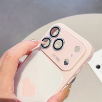 Coque de téléphone INS 3D en forme de cœur à dissipation thermique pour iPhone 18 Pro 17 16 15 14 13 Pro, antichoc, pare-chocs rigide, coque arrière