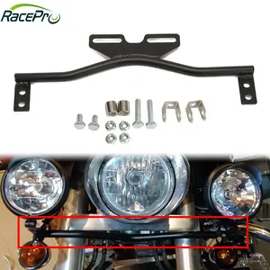 Racepro Motorfiets Stalen Koplamp Rij Licht Beugel Koplamp Mount Voor Harley Davidson Dyna Glide Electra Glide Road Glide