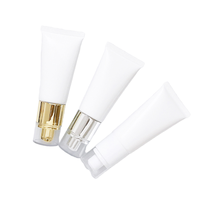 Tube souple mat givré vert de 50 ml pour crème contour des yeux, soin de la peau, flacon cosmétique vide en PE noir, en stock