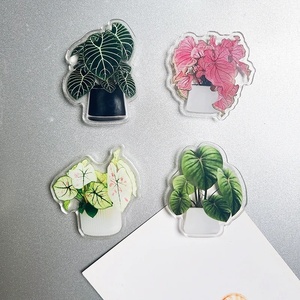 Imán de <span class=keywords><strong>Refrigerador</strong></span> con Diseño de Planta en Maceta de Acrílico, <span class=keywords><strong>para</strong></span> Hogar, Cocina, Oficina, Decorativo, Recuerdo Festivo, Forma/Tamaño Personalizado, Venta al Por Mayor - Product Image 6