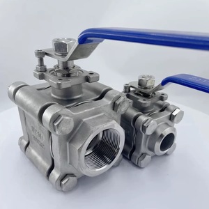 High Temp 425 Degree Forge Steel 304 64bar 2-way Thread Socket Butt Weld Hard Seal 3-piece 800LB 1500LB <strong>Ball</strong> <strong>Valve</strong> For Steam - Product Image 2