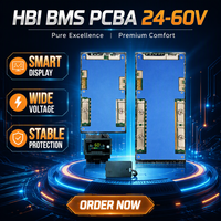 HBJ BMS5.0 100A/150A/200A 24V/48V/60V pour affichage BMS PCBA pour batteries au lithium, épaisseur de cuivre de 2 oz, protection du circuit