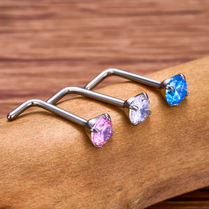 <span class=keywords><strong>Piercing</strong></span> de <span class=keywords><strong>nez</strong></span> unisexe pour enfants en titane, forme cœur, style punk, 13 mm, 20G, ASTM F136, bijou corporel tendance pour <span class=keywords><strong>narine</strong></span> - Product Image 4