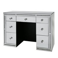 Commode à miroir en cristal moderne pour chambre à coucher, 7 tiroirs, coiffeuse avec miroir et tabouret