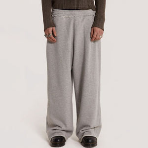 רגל רחב היפ הופ הדפסה אישית לוגו mens ללבוש מכנסיים רופף מכנסיים בייגי צרפתי טרי לגברים - Product Image 3