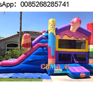 Château gonflable géant avec souffleur intégré, matériau PVC, garantie de 2 ans, parcours d'obstacles pour un jeu excitant - Product Image 5