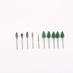 Kit de polissage dentaire complet pour technicien dentaire, 10 pièces, têtes de meulage à basse vitesse en carbure de tungstène, base en caoutchouc pour accessoires de perceuse - Product Image 5