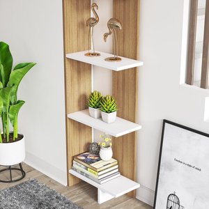 Movable <strong>Book</strong> <strong>Shelf</strong> <strong>on</strong> the Wall Bamboo Bookshelves Cupboard Bookcase Decorative Library Bookshelf School - Product Image 6