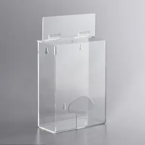 Rectangle Transparent Storage Container for Kleenex Gauze Face Mask Wall Mountable Stand on the Table