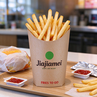 Gobelets à frites jetables en papier kraft, empilables, qualité alimentaire, avec logo personnalisé, pour la restauration rapide à emporter - Vente en gros usine