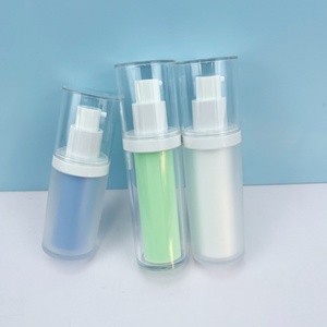 Refillable 15ml 30ml 50ml Serum Green Blue Plastic Cosmetic Lotion Airless <b>Pump</b> <b>Bottle</b> Luxury for Skincare with <b>Pump</b> - Product Image 1