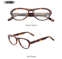 Montures de lunettes en acétate au design rétro classique OEM, lunettes optiques pour hommes, lunettes transparentes à monture miroir pour femmes