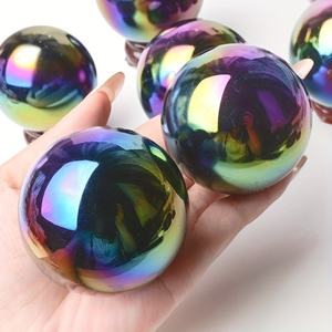 Vente en gros de sphères d'obsidienne arc-en-ciel irisées, sphères de pierre irisées polies à la main, boule de cristal pour la décoration de la maison - Product Image 4