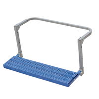Échelle à roulettes en fer OEM en gros, portable, réglable en hauteur, pliable, avec pneus pour l'entretien des SUV et camions
