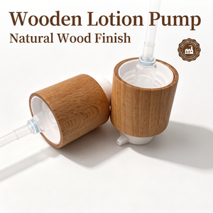 Pompe à lotion en bois WeWood du Vietnam, manchon en bois de hêtre naturel, distributeur de liquide pour traitement, flacon pompe pour fond de teint et sérum - Product Image 1
