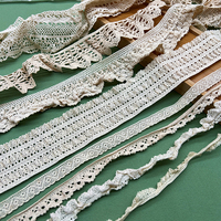 Dentelle en coton élastique, dentelle en coton crochetée, dentelle à volants pour vêtements