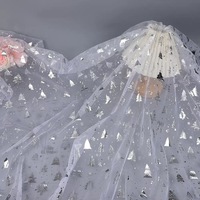 Tissu en filet 100 % polyester blanc, respirant, léger (1 mm, 25 g/m²) pour robes de soirée et robes à sequins, tissu tulle, tissu dentelle