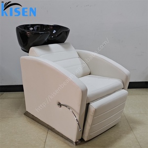 Lavabo de Cerámica para Peluquería Kisen, Unidad de Lavado Portátil, Silla de Champú, Equipo de Belleza para Salón de Belleza - Product Image 2