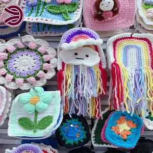 Dệt Kim các bản vá lỗi Crochet handmade phụ kiện Crochet phụ kiện Crochet hoa cho giày túi Mũ may mặc